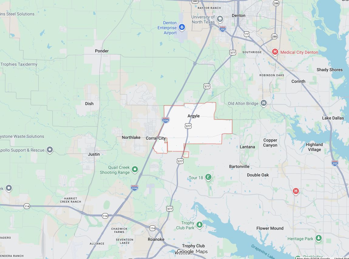 Precision Garage Door Service® of Argyle map