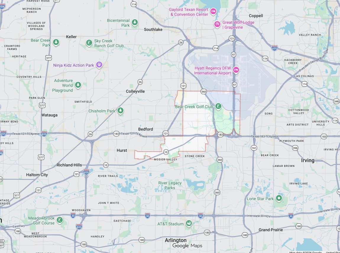 Precision Garage Door Service® of Euless map