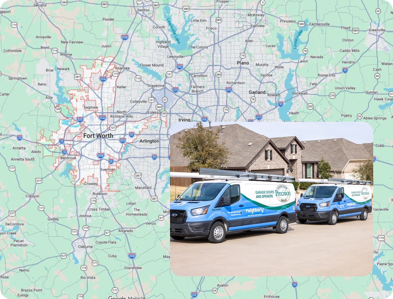 Precision Garage Door Service® of [location] map