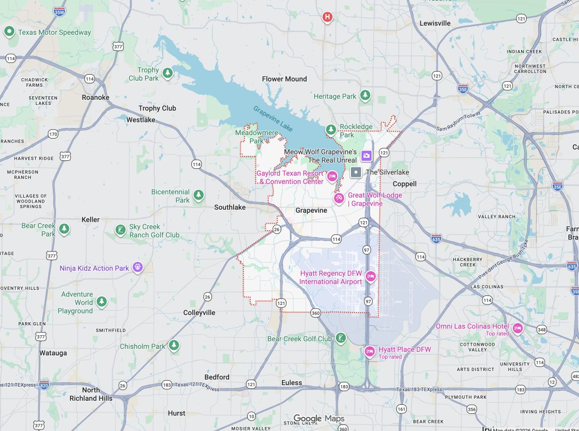 Precision Garage Door Service® of Grapevine map