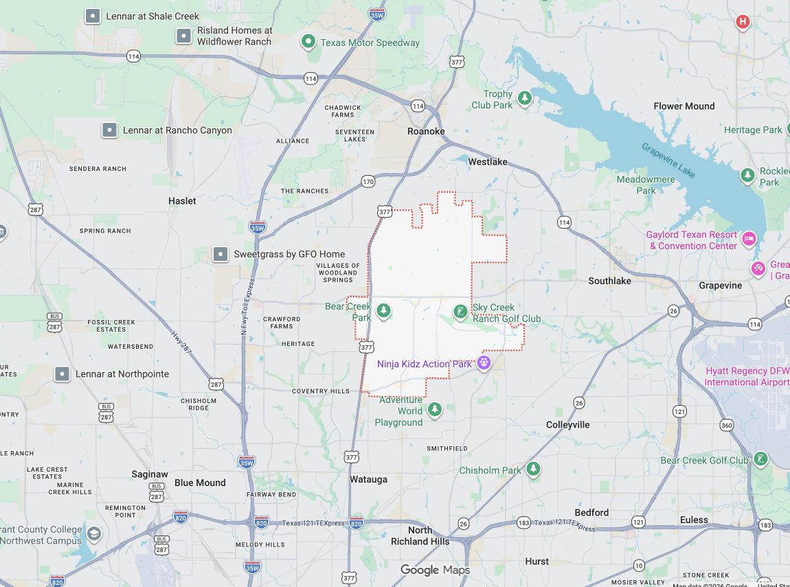Precision Garage Door Service® of Keller map