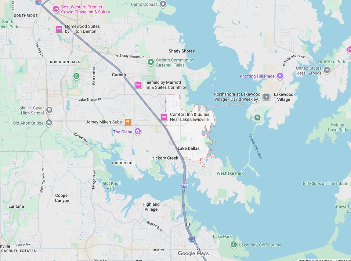 Precision Garage Door Service® of Lake Dallas map