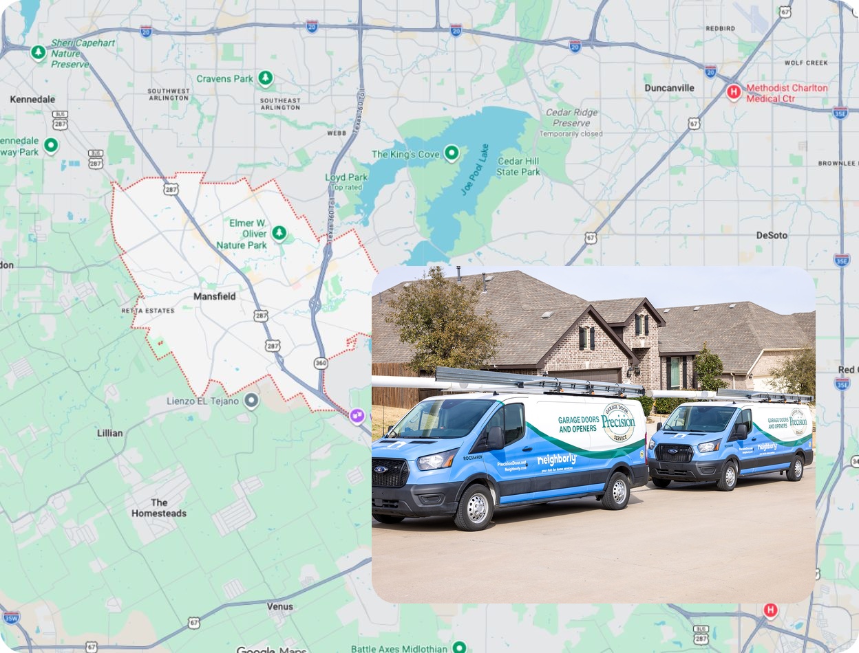 Precision Garage Door Service® of [location] map