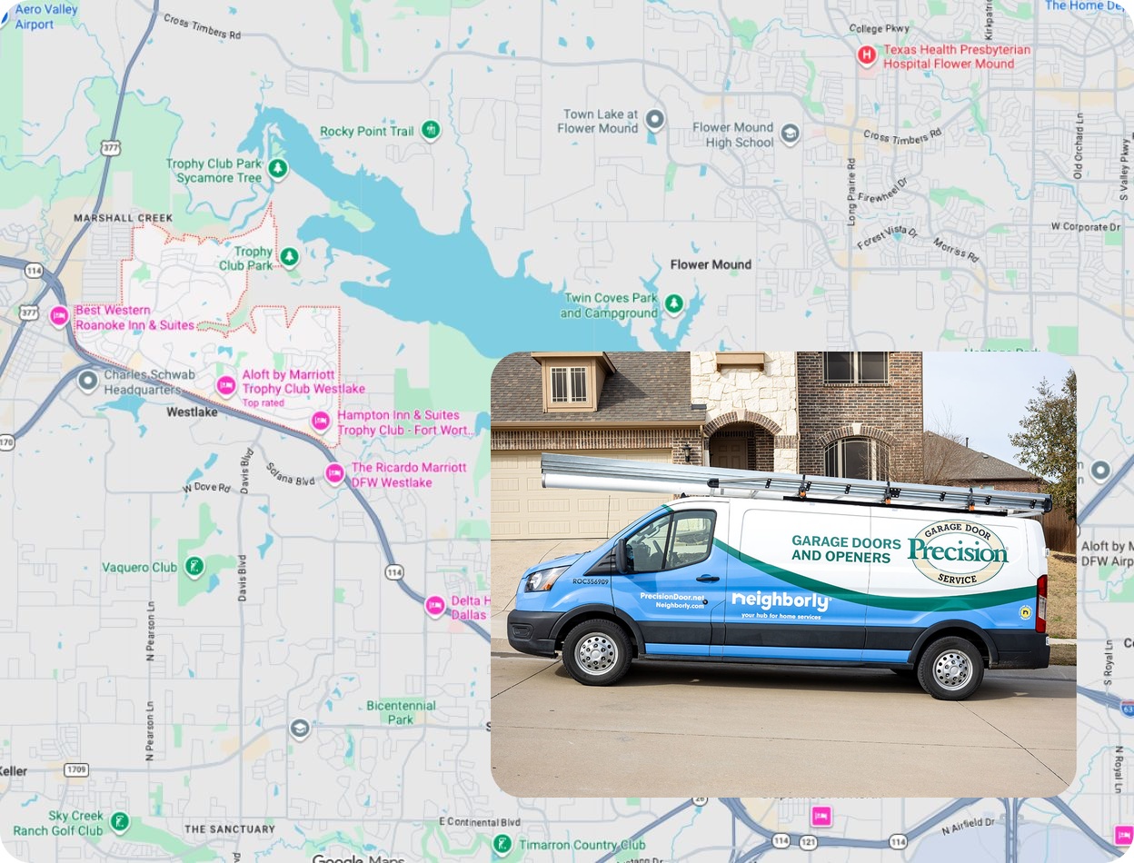 Precision Garage Door Service® of [location] map